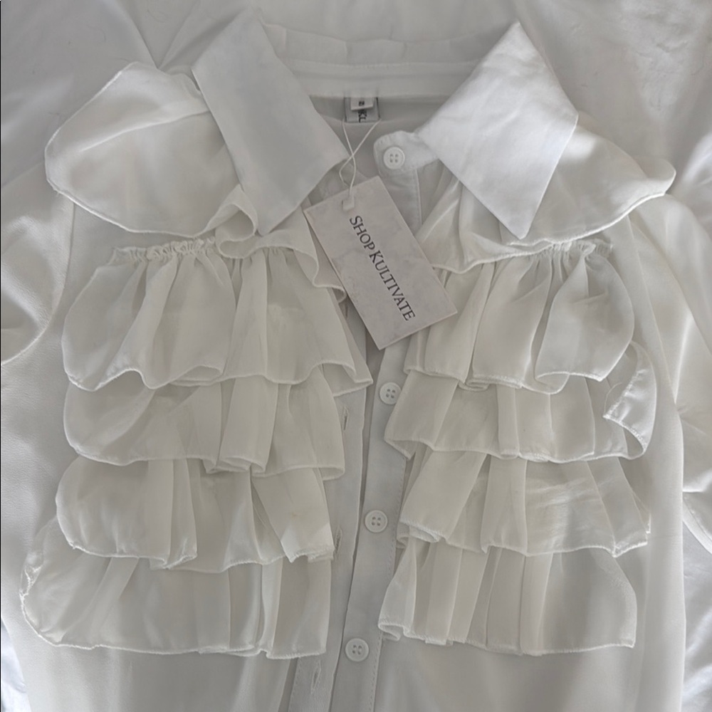 Romantic Unisex Vampire Shirt White size S by ShopKultivate